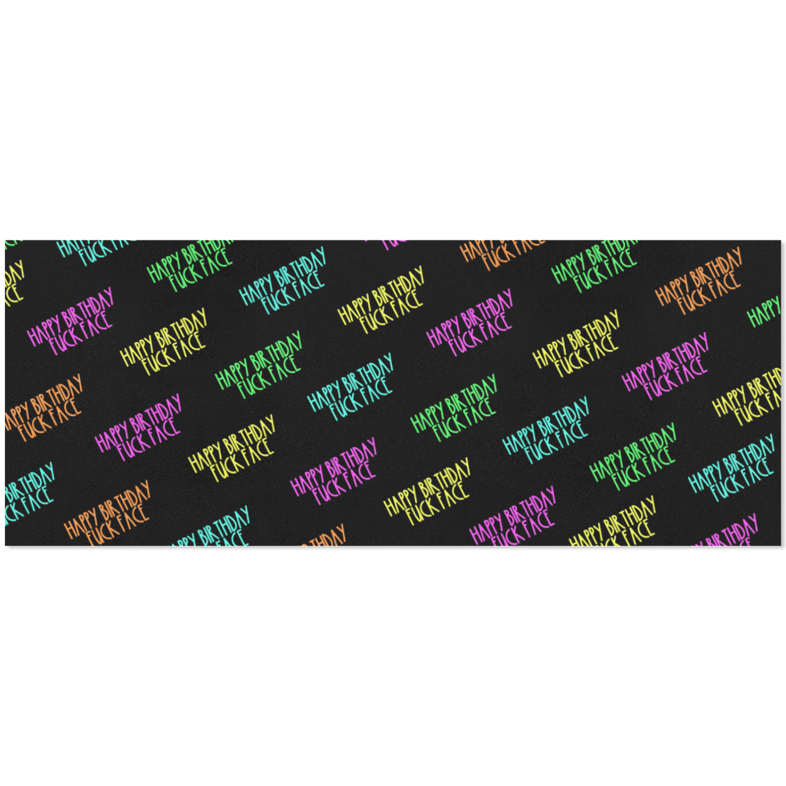Neon Fuck Face Gift Wrapping Paper 58"x 23" (1 Roll)