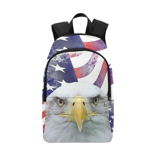 American Flag and Bald Eagle Fabric Backpack for Adult (Model 1659)