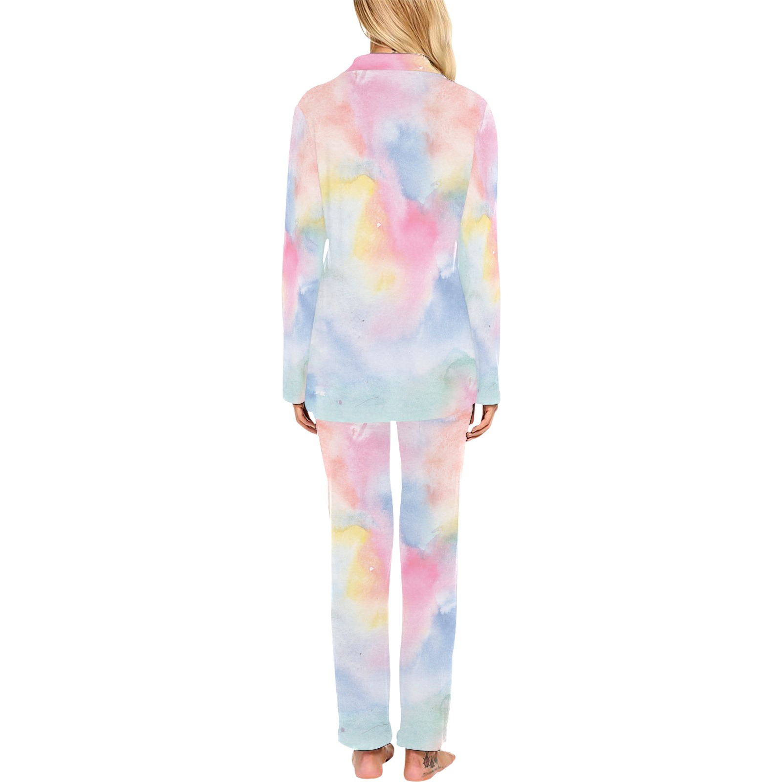 Colorful watercolor Women's Long Pajama Set