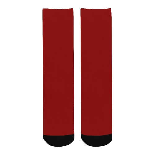 color dark red Men's Custom Socks