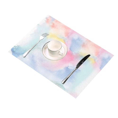 Colorful watercolor Placemat 14’’ x 19’’