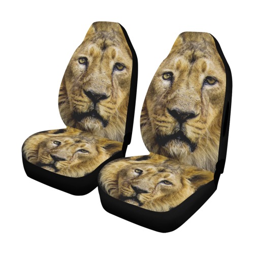 Face of Lion Car Seat Cover Airbag Compatible (Set of 2)