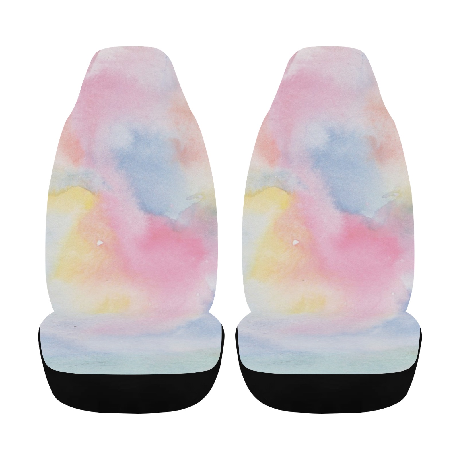 Colorful watercolor Car Seat Cover Airbag Compatible (Set of 2)