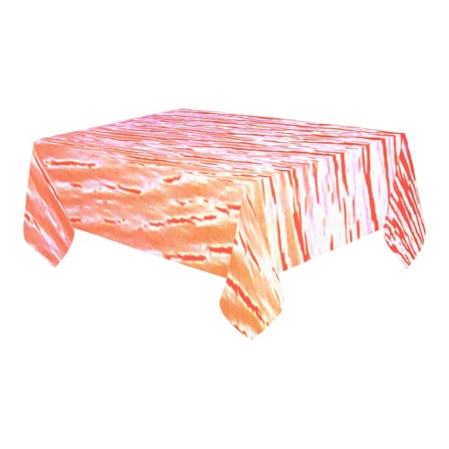 Orange and red water Cotton Linen Tablecloth 60" x 90"