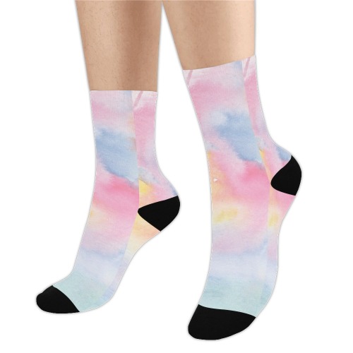 Colorful watercolor Trouser Socks