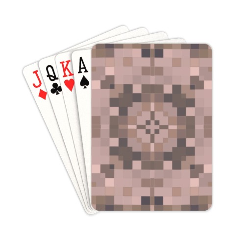 Brown Geometric Playing Cards 2.5"x3.5"