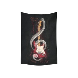 Guitar Cotton Linen Wall Tapestry 40"x 60"