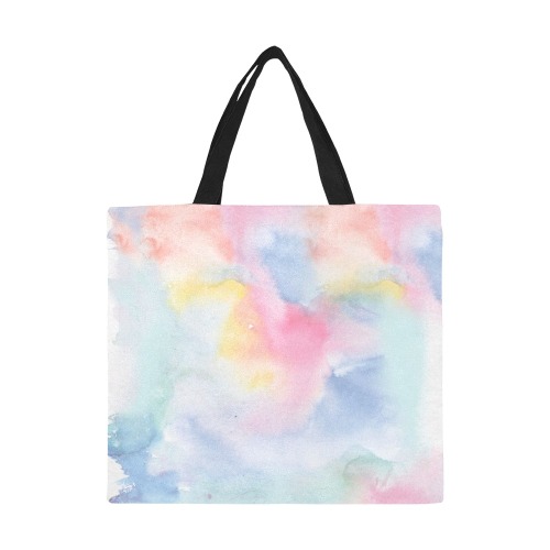 Colorful watercolor All Over Print Canvas Tote Bag/Large (Model 1699)