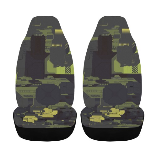 Urban Camouflage Car Seat Cover Airbag Compatible (Set of 2)