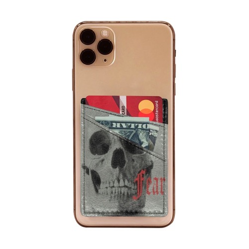 Fear Skull Cell Phone Card Holder