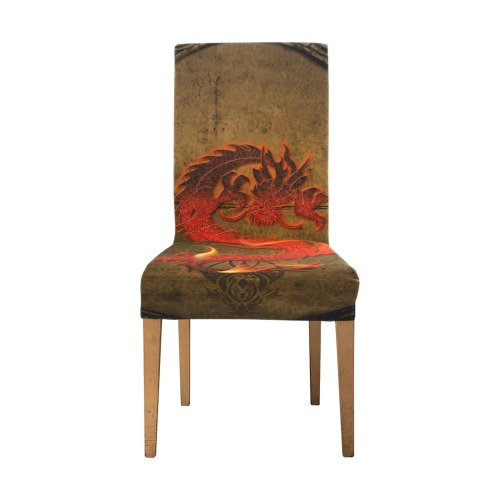 Wonderful asian dragon Removable Dining Chair Cover