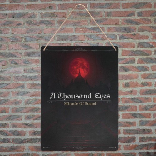 A Thousand Eyes Metal Artwork Metal Tin Sign 12"x16"