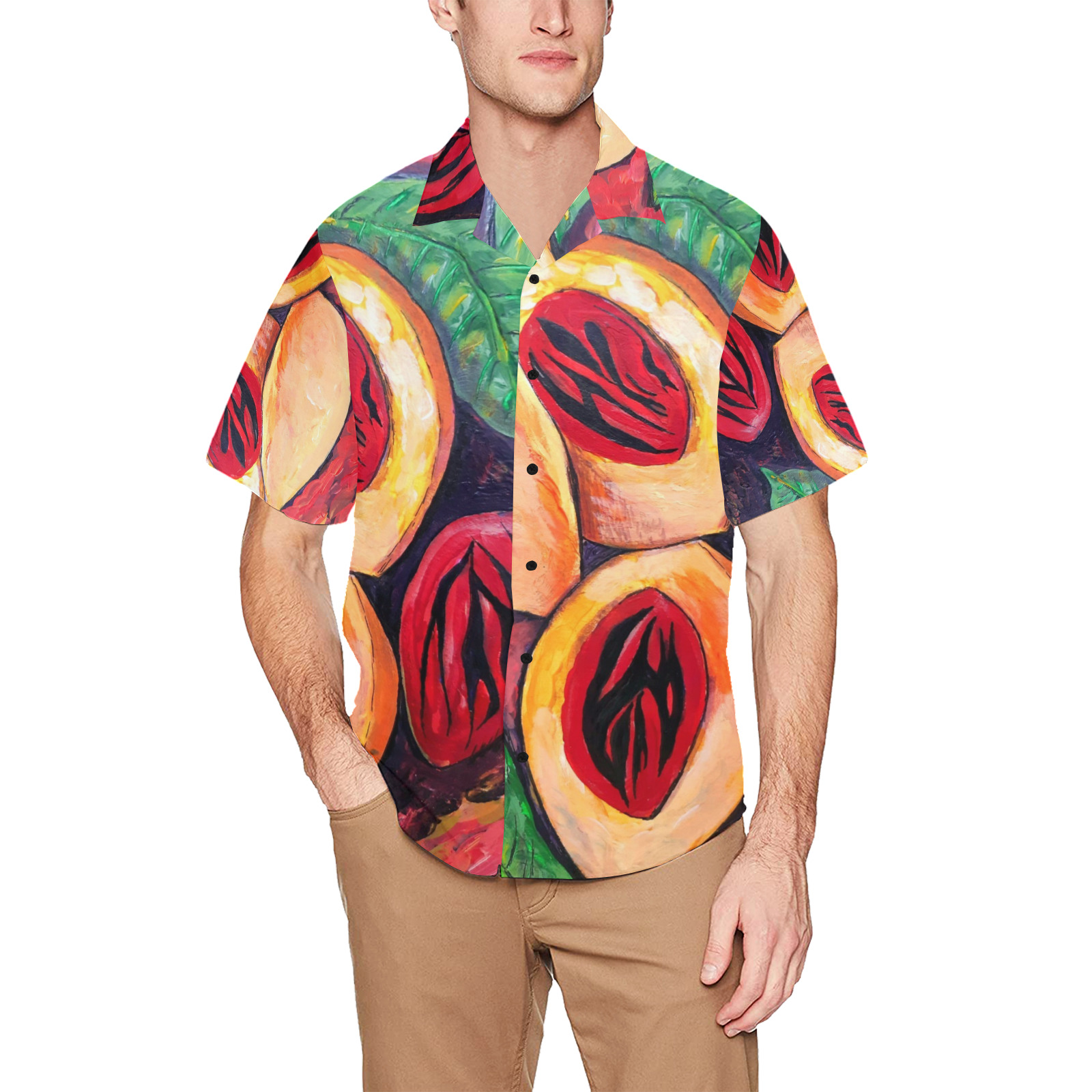 manusartgnd Hawaiian Shirt with Chest Pocket (Model T58)