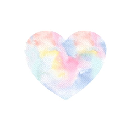Colorful watercolor Heart-shaped Mousepad