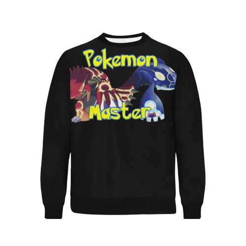Pokemon Master Men's Rib Cuff Crew Neck Sweatshirt (Model H34)