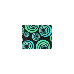 Retro Psychedelic Pretty Green Pattern Mini Bifold Wallet (Model 1674)