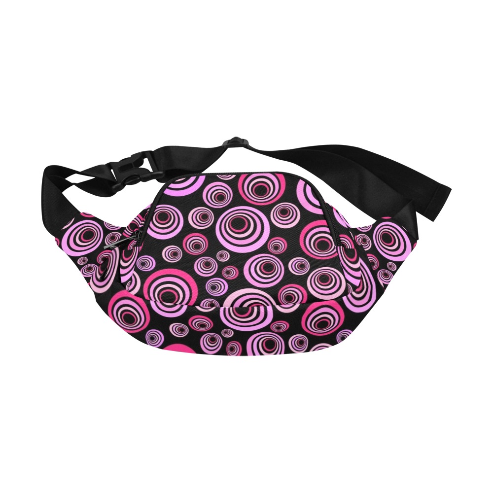 Retro Psychedelic Pretty Pink Pattern Fanny Pack/Small (Model 1677)