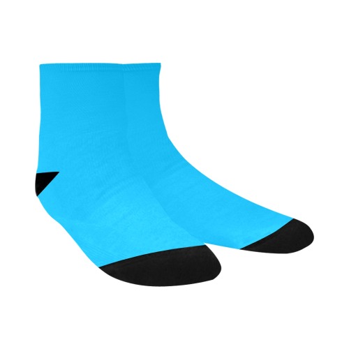 color deep sky blue Quarter Socks