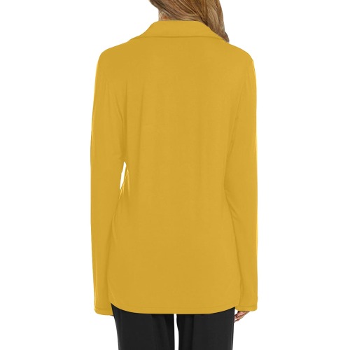 color goldenrod Women's Long Sleeve Pajama Shirt