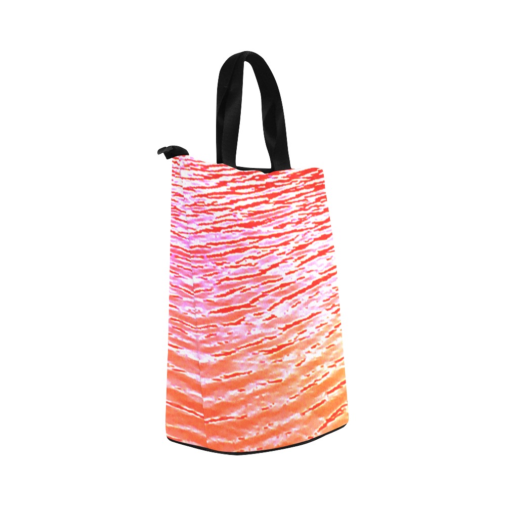 Orange and red water Nylon Lunch Tote Bag (Model 1670)