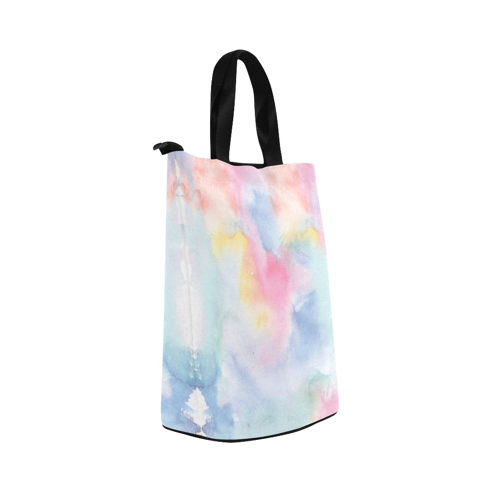 Colorful watercolor Nylon Lunch Tote Bag (Model 1670)