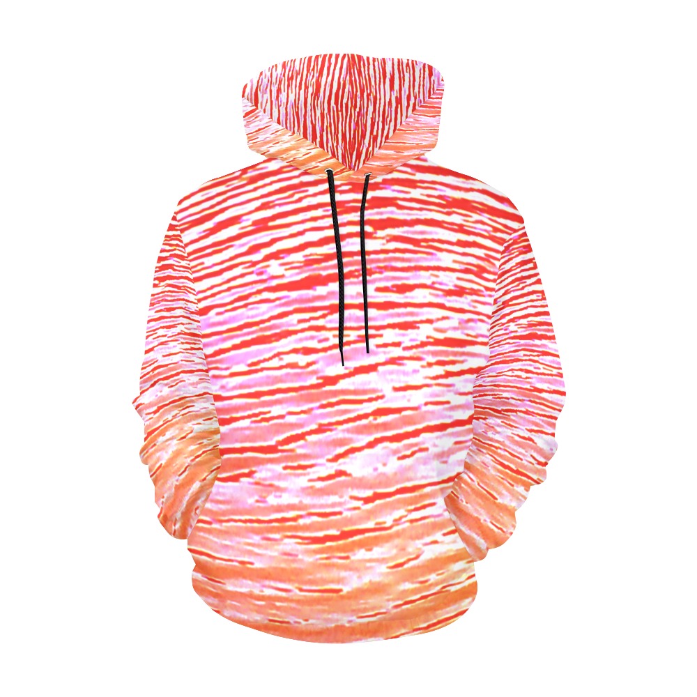 Orange and red water All Over Print Hoodie for Women (USA Size) (Model H13)