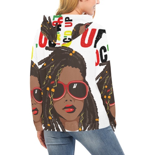 loc d up hoodie All Over Print Hoodie for Women (USA Size) (Model H13)