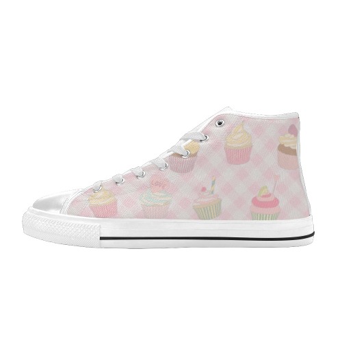 Cupcakes Women's Classic High Top Canvas Shoes (Model 017)