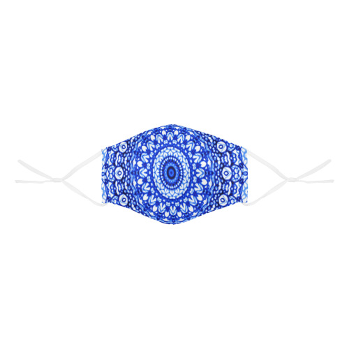Blue Mandala Mehndi Style G403 3D Mouth Mask with Drawstring (Pack of 100) (Model M04)
