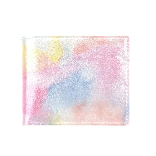 Colorful watercolor Bifold Wallet with Coin Pocket (Model 1706)
