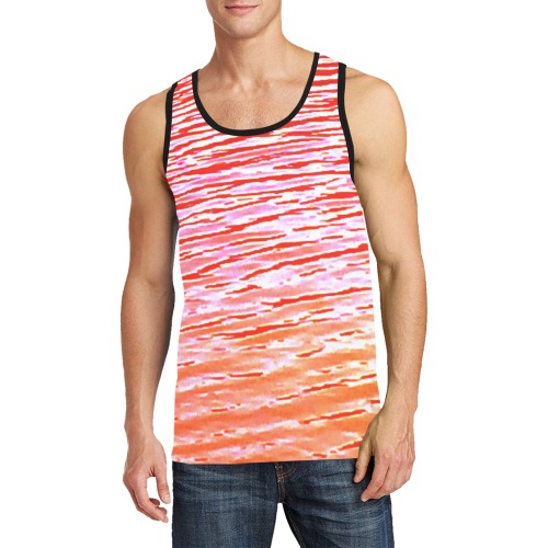 Orange and red water Men's All Over Print Tank Top (Model T57)
