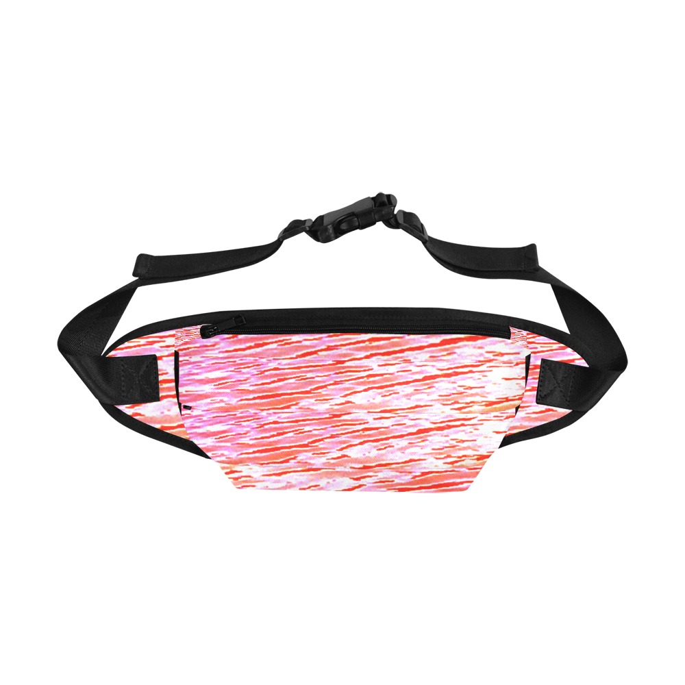 Orange and red water Fanny Pack/Large (Model 1676)