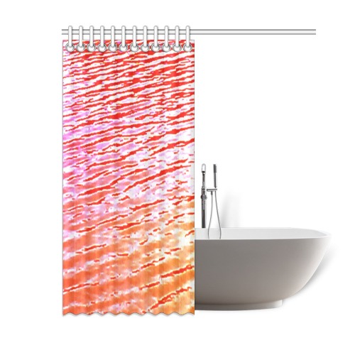Orange and red water Shower Curtain 60"x72"