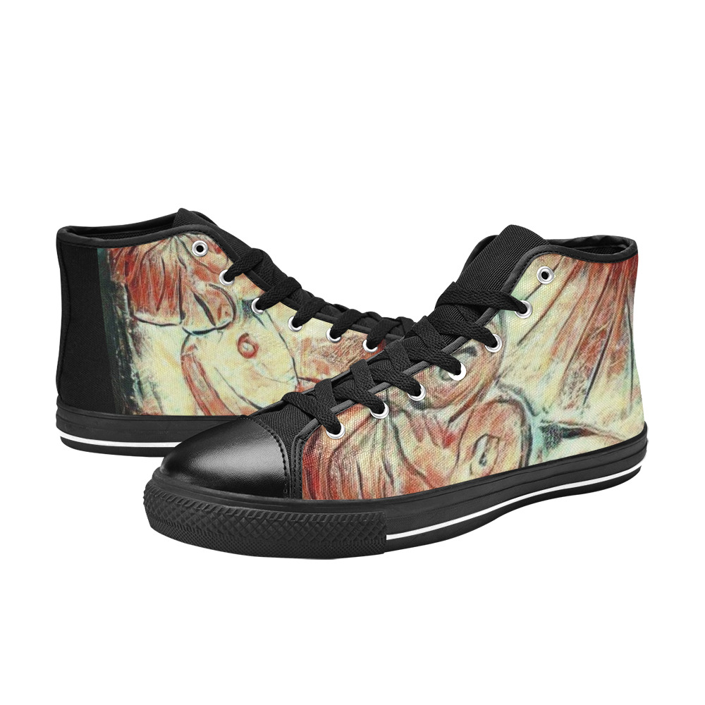 LBMD Women's Classic High Top Canvas Shoes (Model 017)