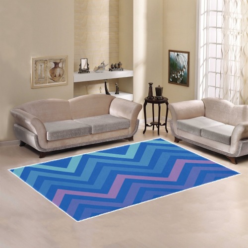 alfombra de salon en azules calidos Area Rug7'x5'