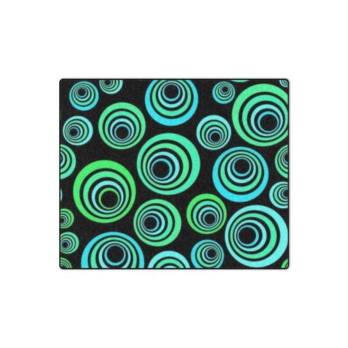Retro Psychedelic Pretty Green Pattern Blanket 50"x60"