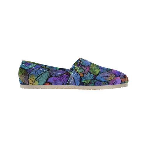 Casual MultiLeaves Women's Classic Canvas Slip-On (Model 1206)
