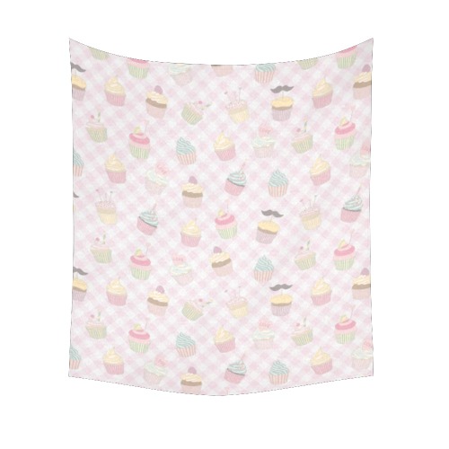 Cupcakes Cotton Linen Wall Tapestry 51"x 60"