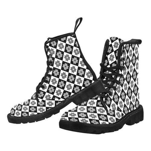 Tribal Harlequin Martin Boots for Men (Black) (Model 1203H)