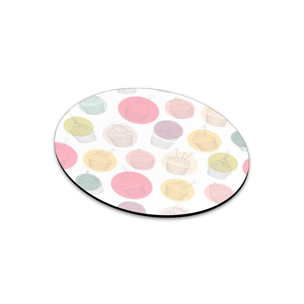Colorful Cupcakes Round Mousepad