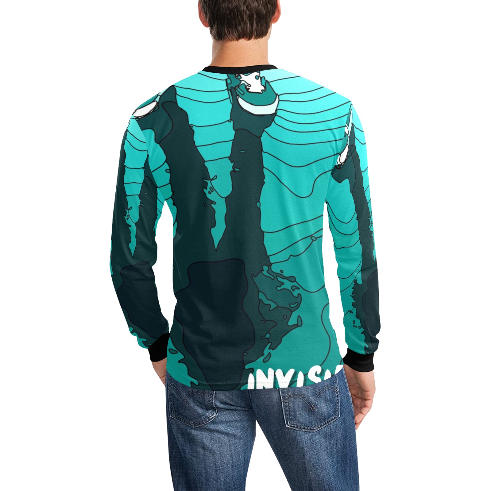 Invisible Long Tee Men's All Over Print Long Sleeve T-shirt (Model T51)