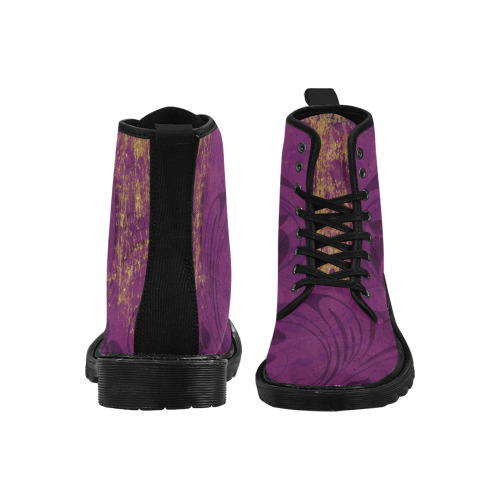 1203 AutumnHuesBurgGoldGr Martin Boots for Women (Black) (Model 1203H)