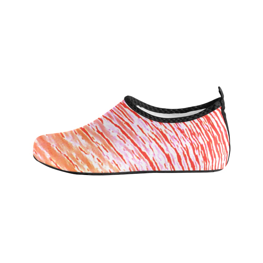 Orange and red water Men's Slip-On Water Shoes (Model 056)