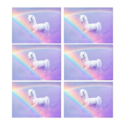 Unicorn and Rainbow Placemat 14’’ x 19’’ (Set of 6)