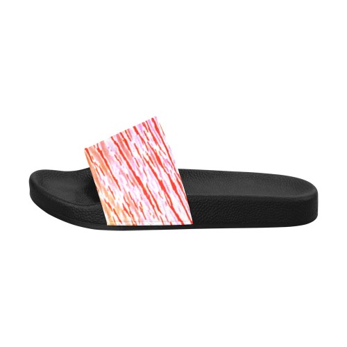 Orange and red water Women's Slide Sandals (Model 057)