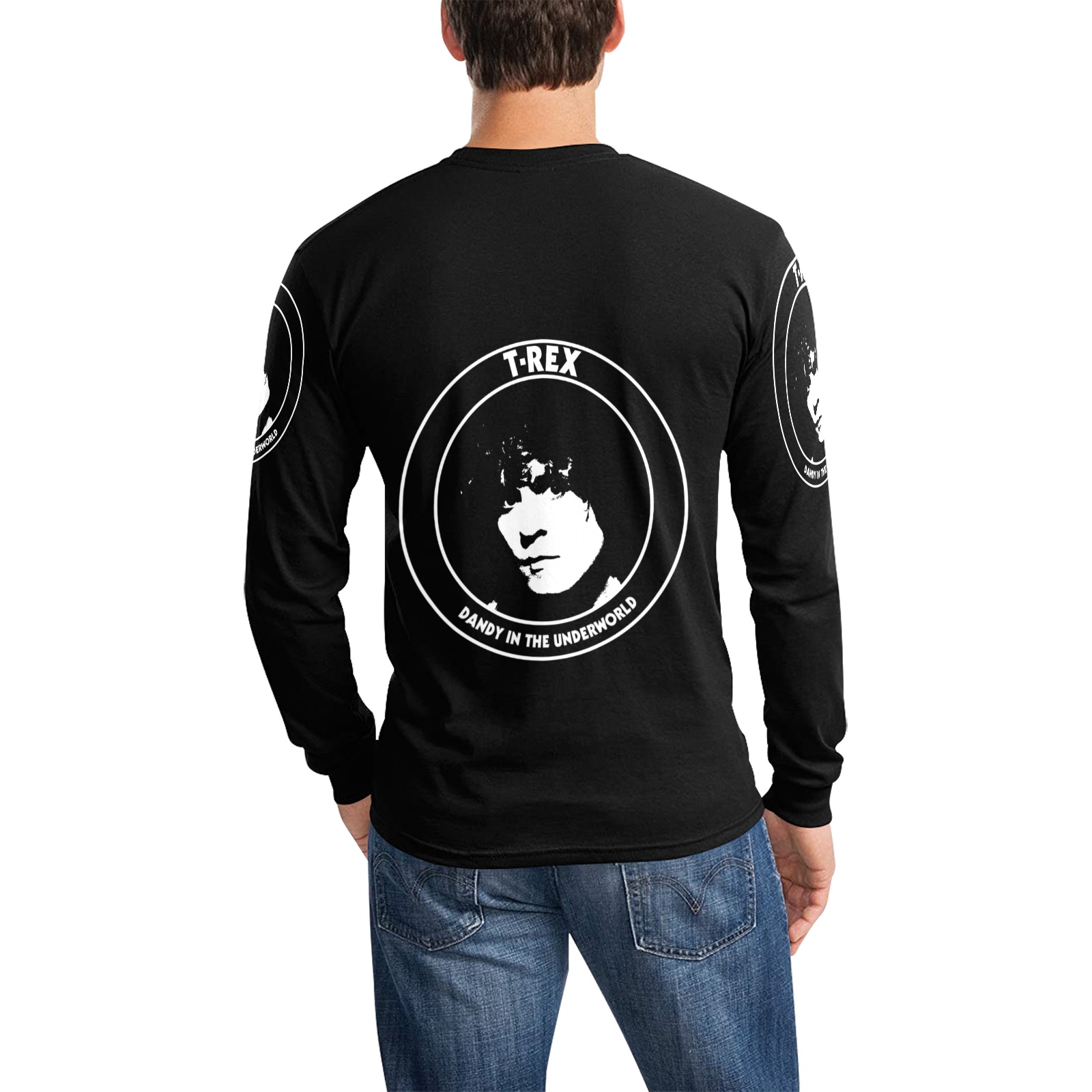 Marc Bolan & T.Rex Dandy In The Underworld Long Sleeve Top Men's All Over Print Long Sleeve T-shirt (Model T51)
