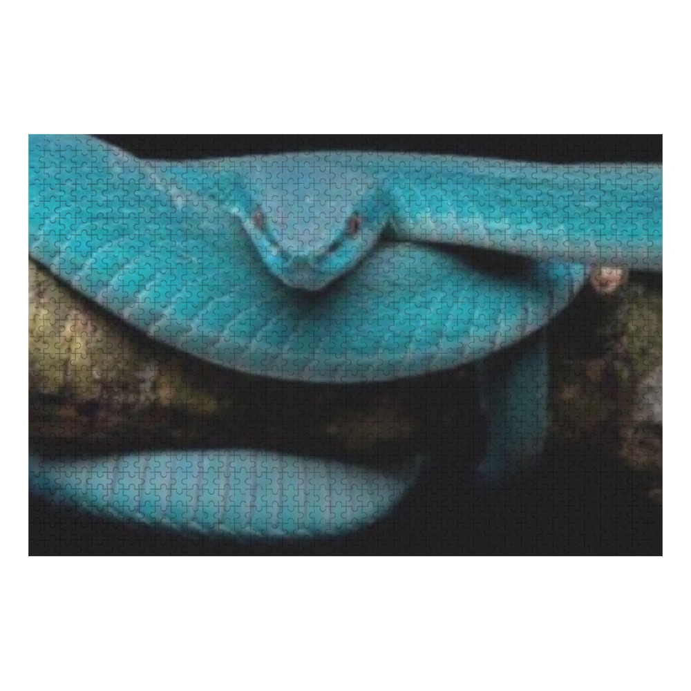 blue snake 1000-Piece Wooden Photo Puzzles