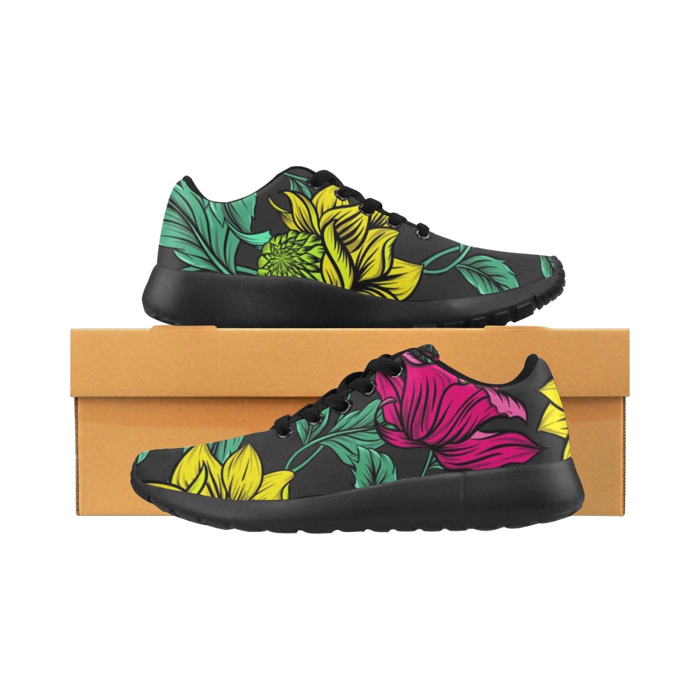 Neon Tropical Yellow Women’s Running Shoes (Model 020)