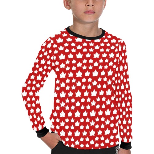 Cute Kid's Long Sleeve Canada Shirts Kids' All Over Print Long Sleeve T-shirt (Model T51)