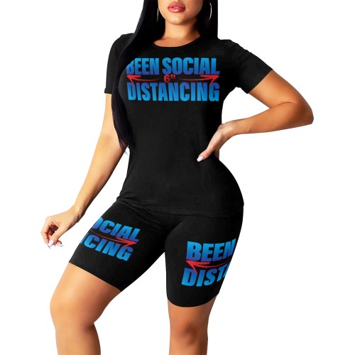 Been Social Distancing Women's Short Yoga Set